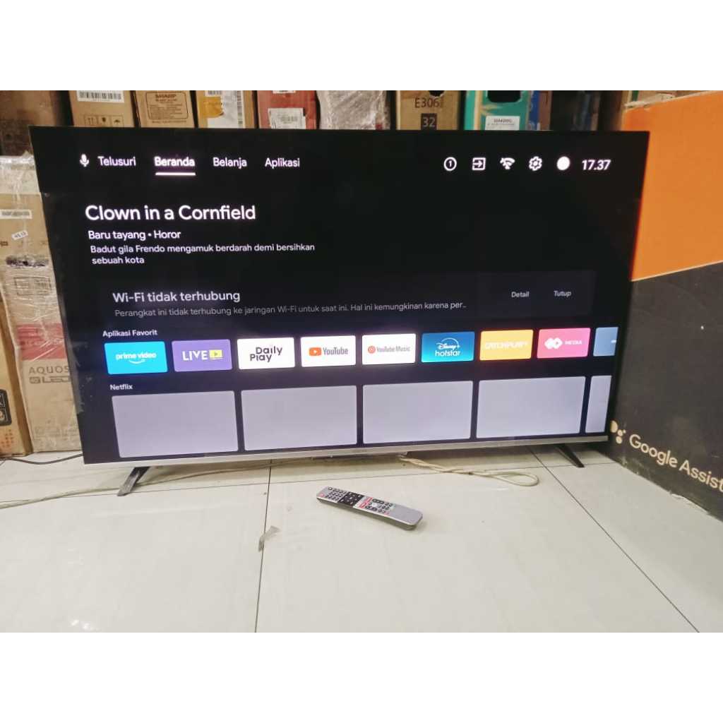 Android TV COOCAA 50 in 4K UHD Youtube Digital TV Siap pakai Tanpa alat tambahan 5831F