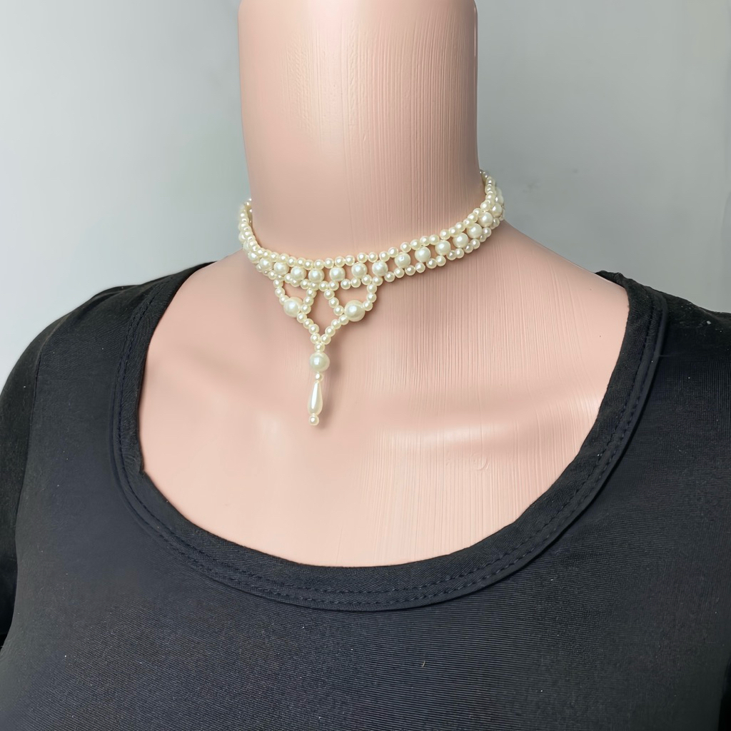 FANMY | ava pearl necklace | pearl necklace style | kalung mutiara unisex | kalung mutiara polos | k