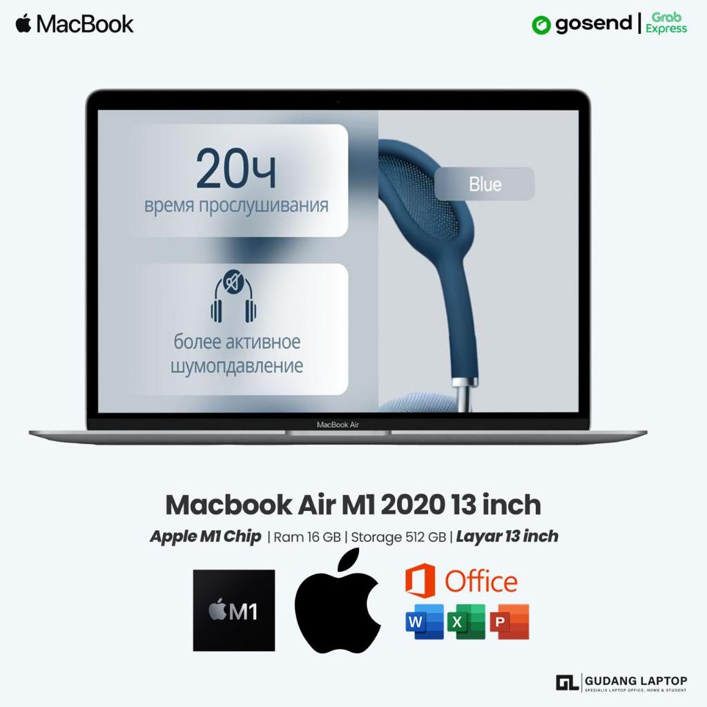 Macbook Air m1 Chip 2020 13 inch Ram 16 GB SSD 256 GB