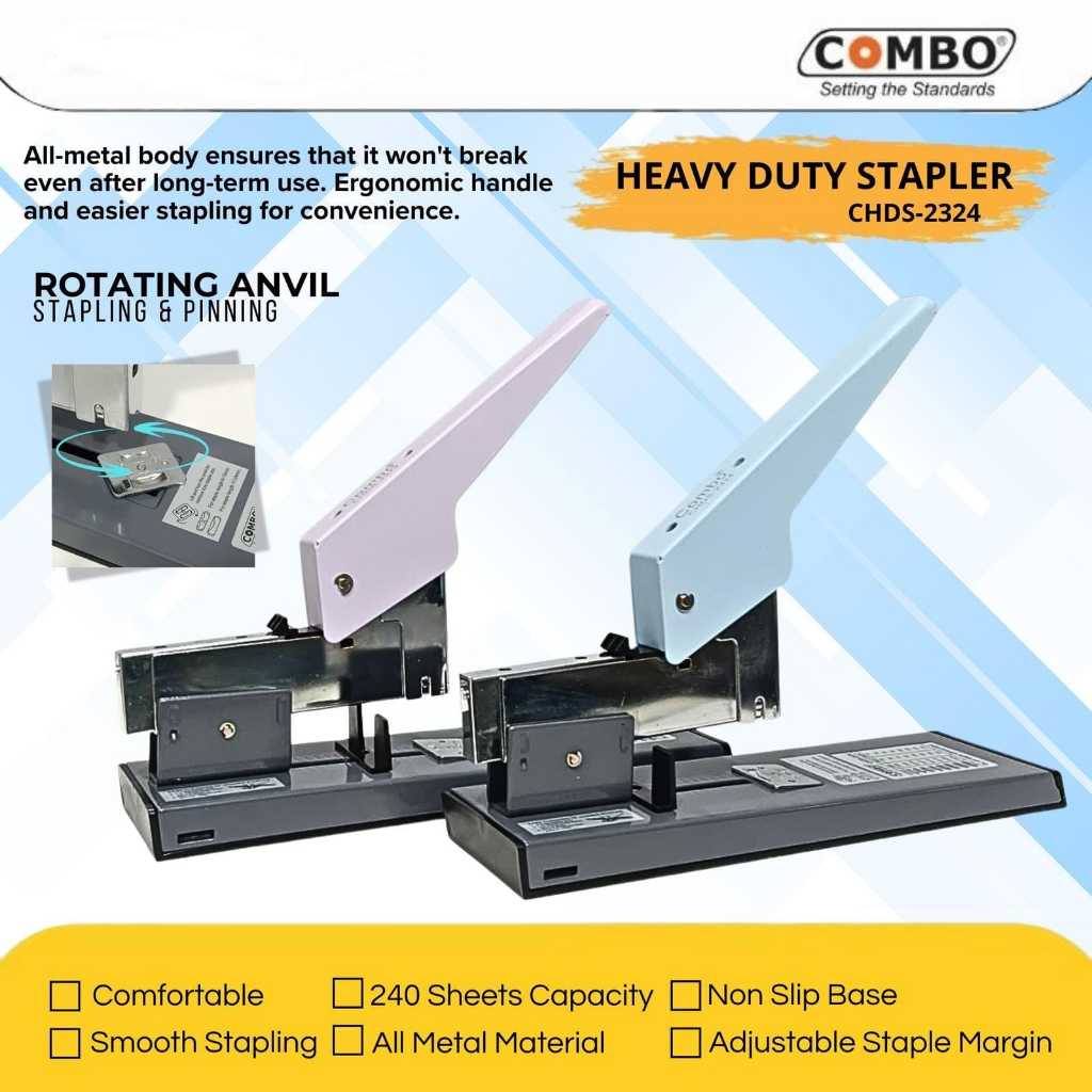 Stapler Jilid Besar CHDS-2324 COMBO / Heavy Duty Stapler 23S24 / Hekter Jilid Besar / Alat Staples J