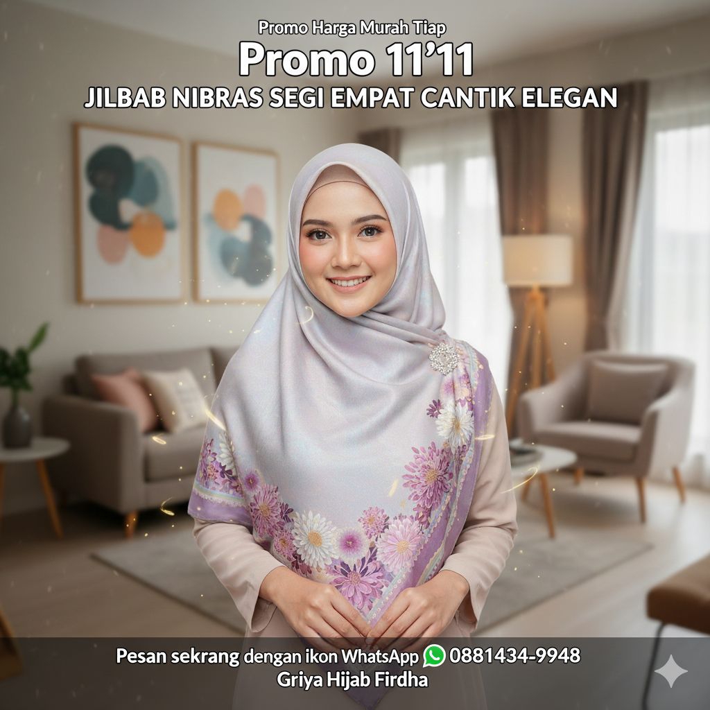 Jilbab Segi empat Nibras