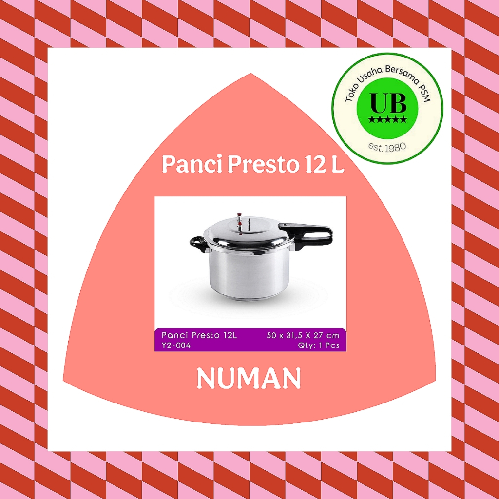 HOT ITEM  CHEF ARNOLD X Numan Presto Panci 12 Liter Steamer Y2-004 PRESSURE STEAMER COOKER 8 LITER A
