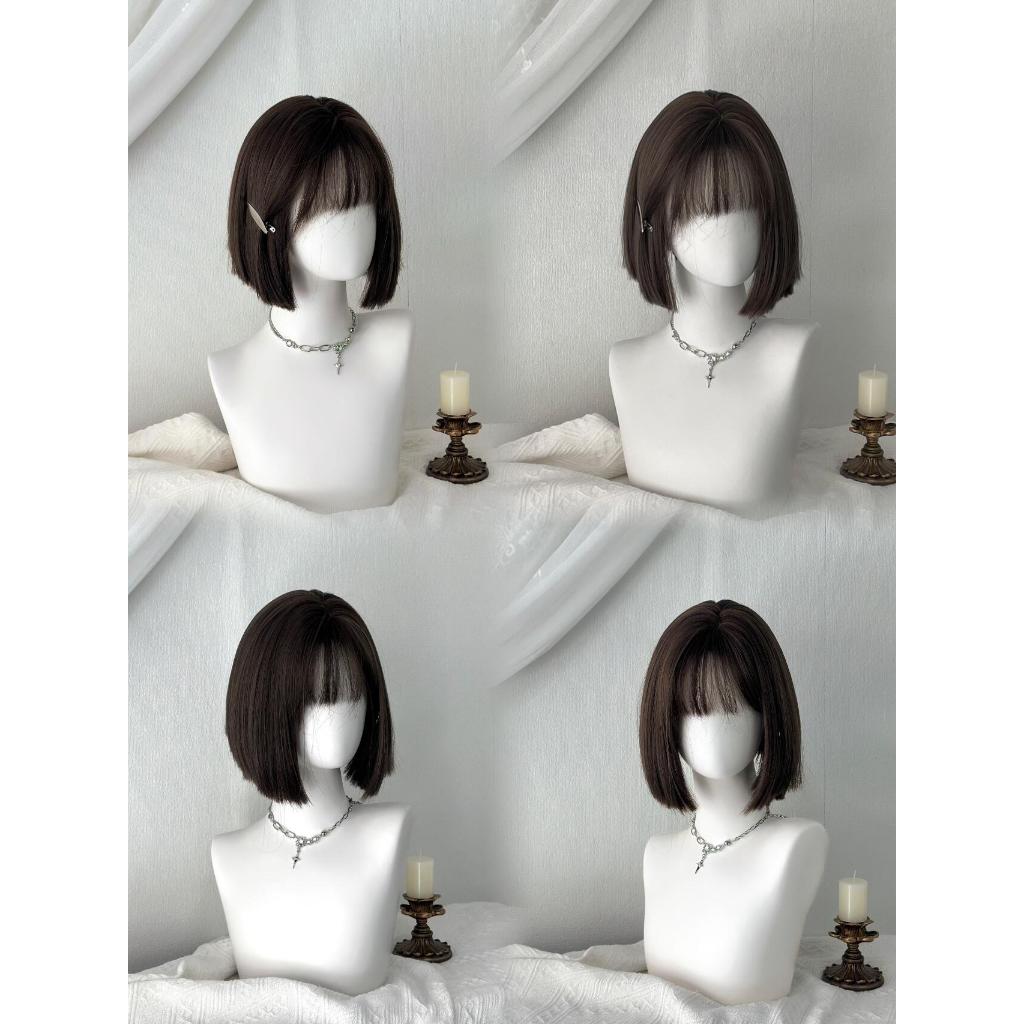 wig daily/wig wanita full kepala/wik rambut wanita pendek/wig natural wanita/jepitan/jepitan