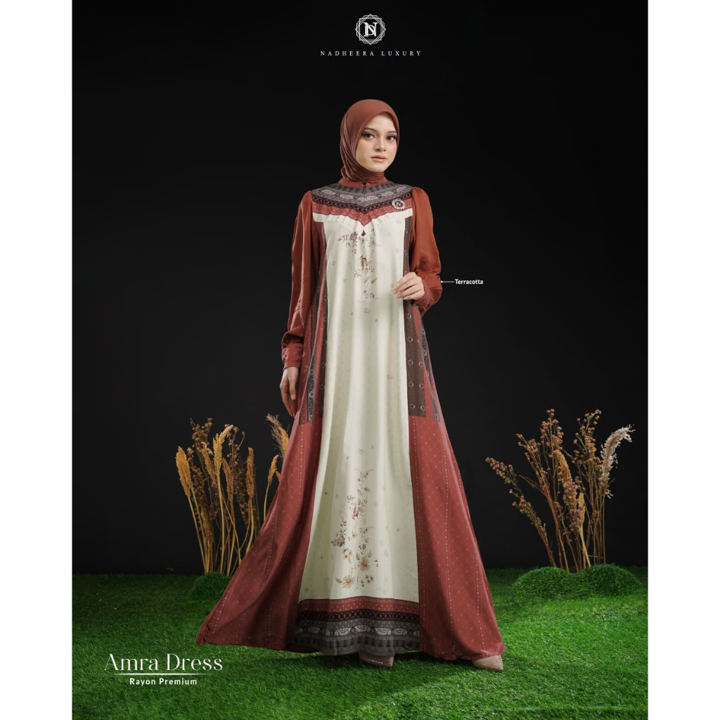 NADHEERA AMRA MIDI & DRESS TERBARU GAMIS MUSLIM ORIGINAL