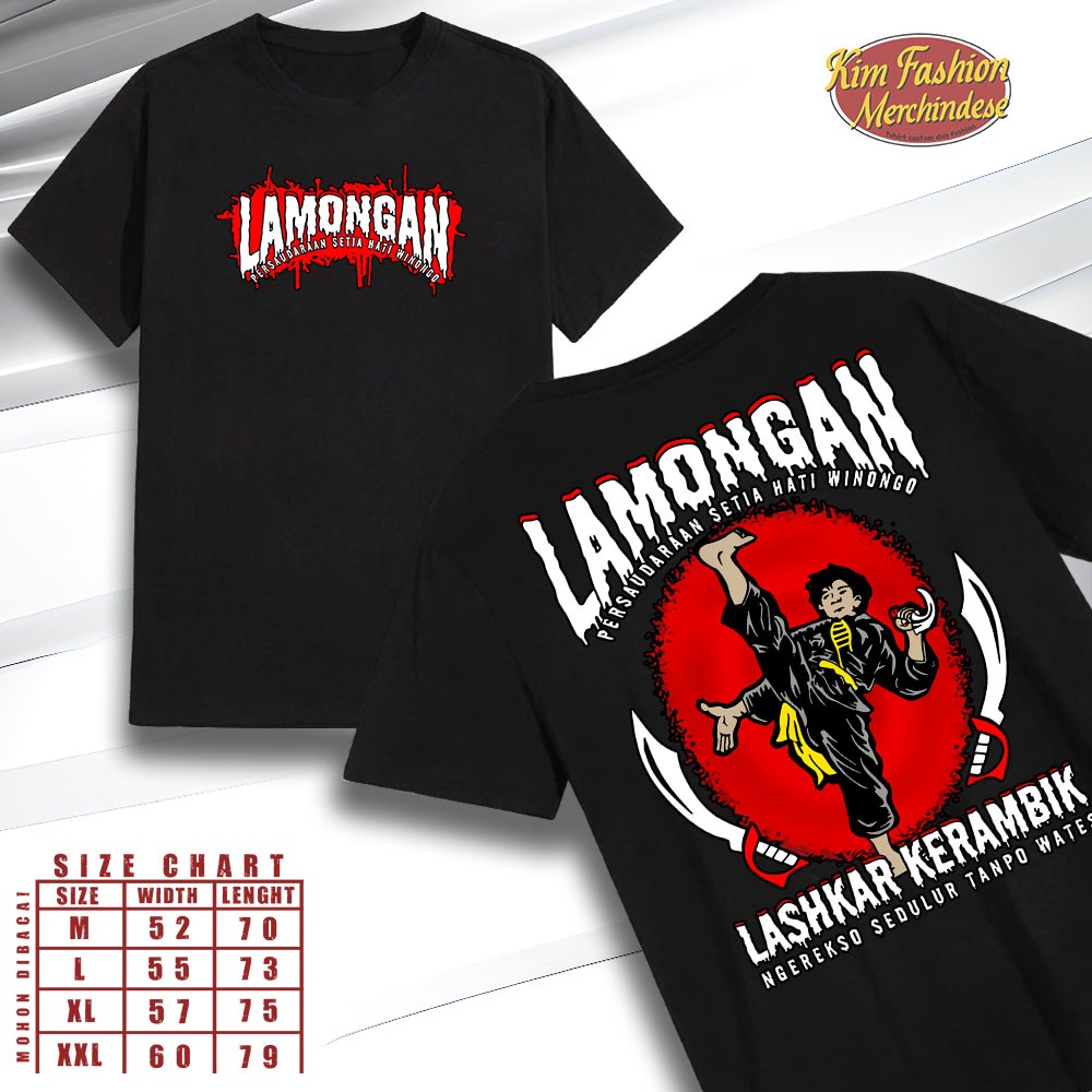 Kaos Tshirt Baju Distro Pencak Silat PSHW Lamongan Lashkar Kerambik Premium Terbaru - Semi Katun 30s