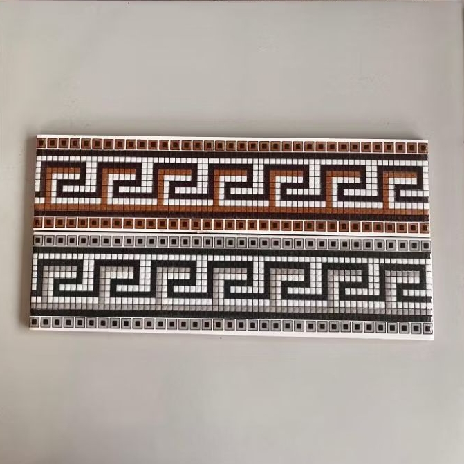 list keramik lantai 10x40 matrix brown dan grey | lis keramik dinding 10x40