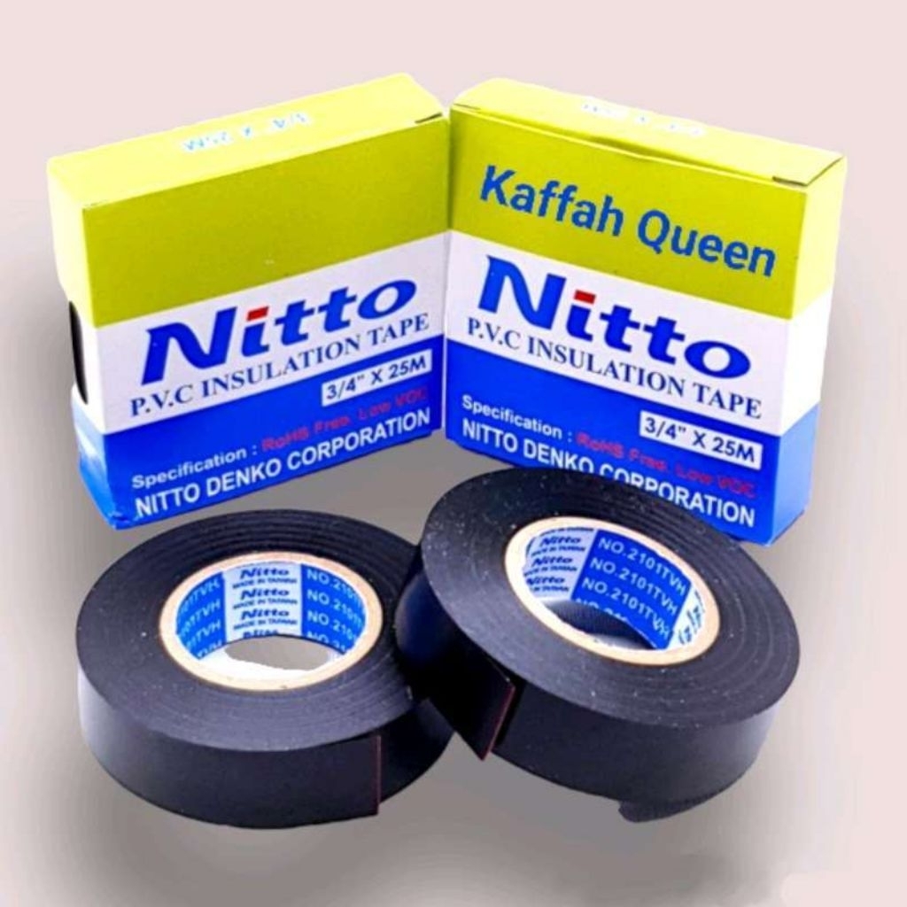 ISOLASI NITTO 2101 30M/ ISOLASI LISTRIK KARET HITAM NITTO/ ISOLASI LISTRIK