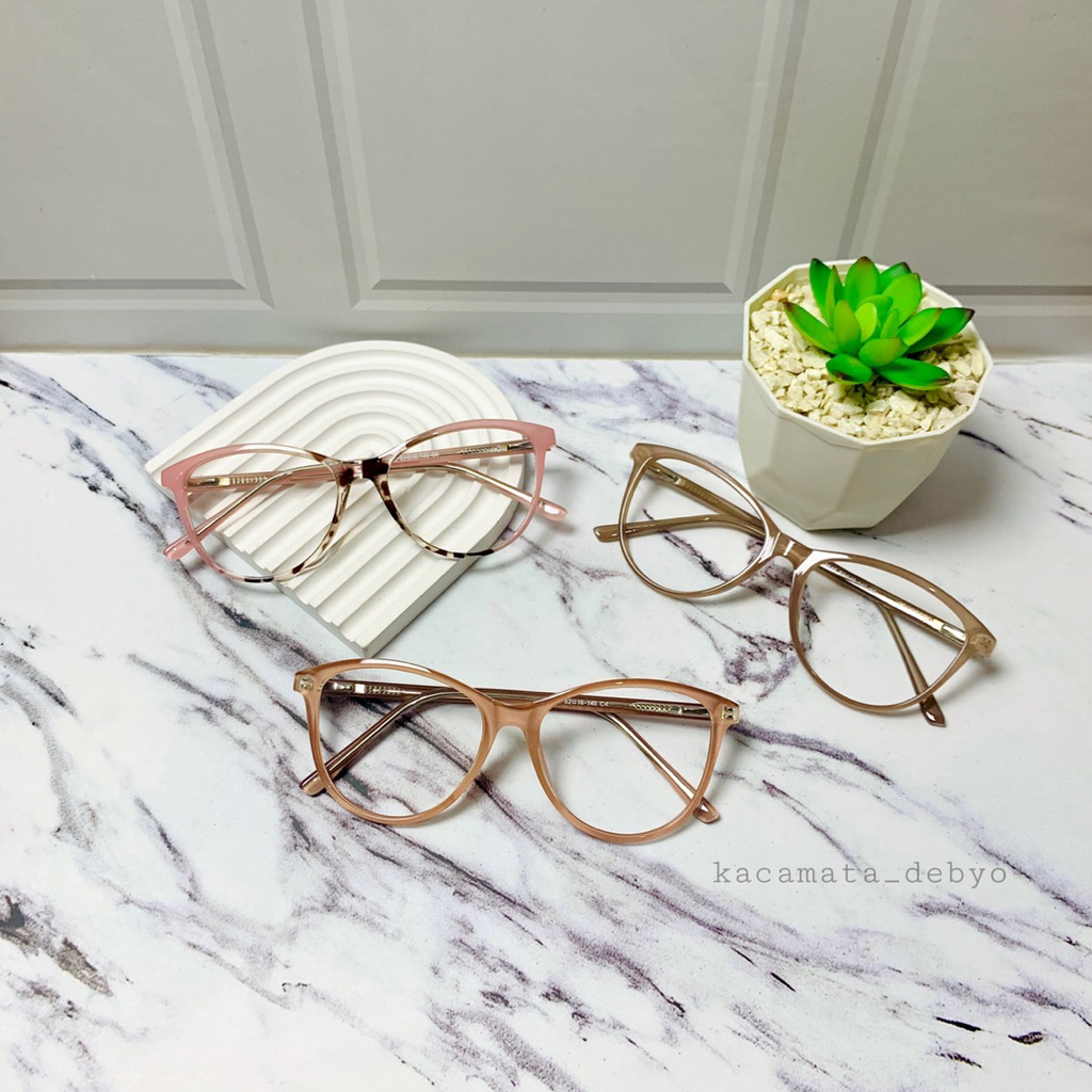 Frame 3040/Frame Cat Eye/Bingkai Kacamata/Kacamata Cat Eye/Ganti Lensa Minus Silinder Blueray Photoc
