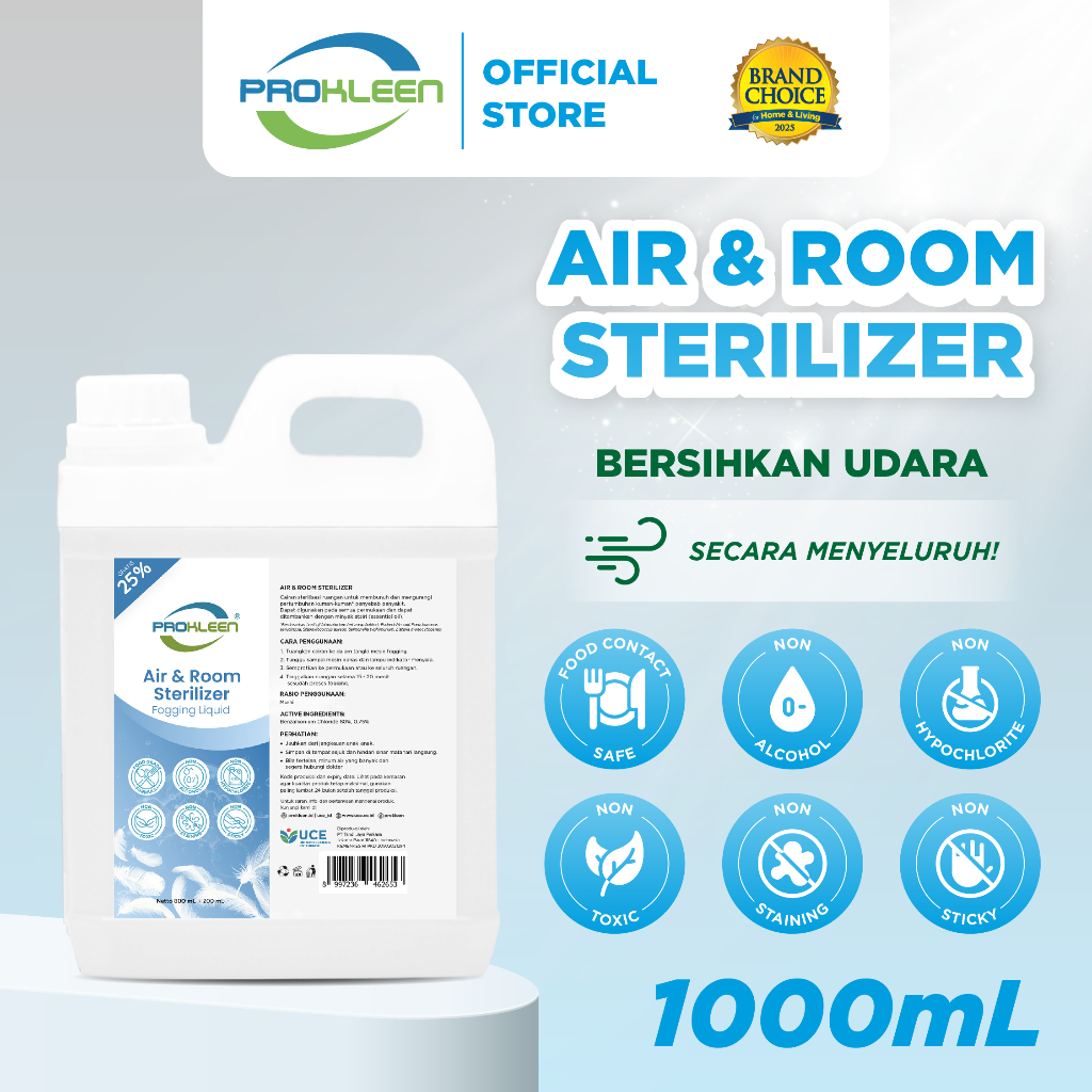 PROKLEEN Fogging Liquid Disinfektan FOOD GRADE Disinfectant Antiseptik 1L