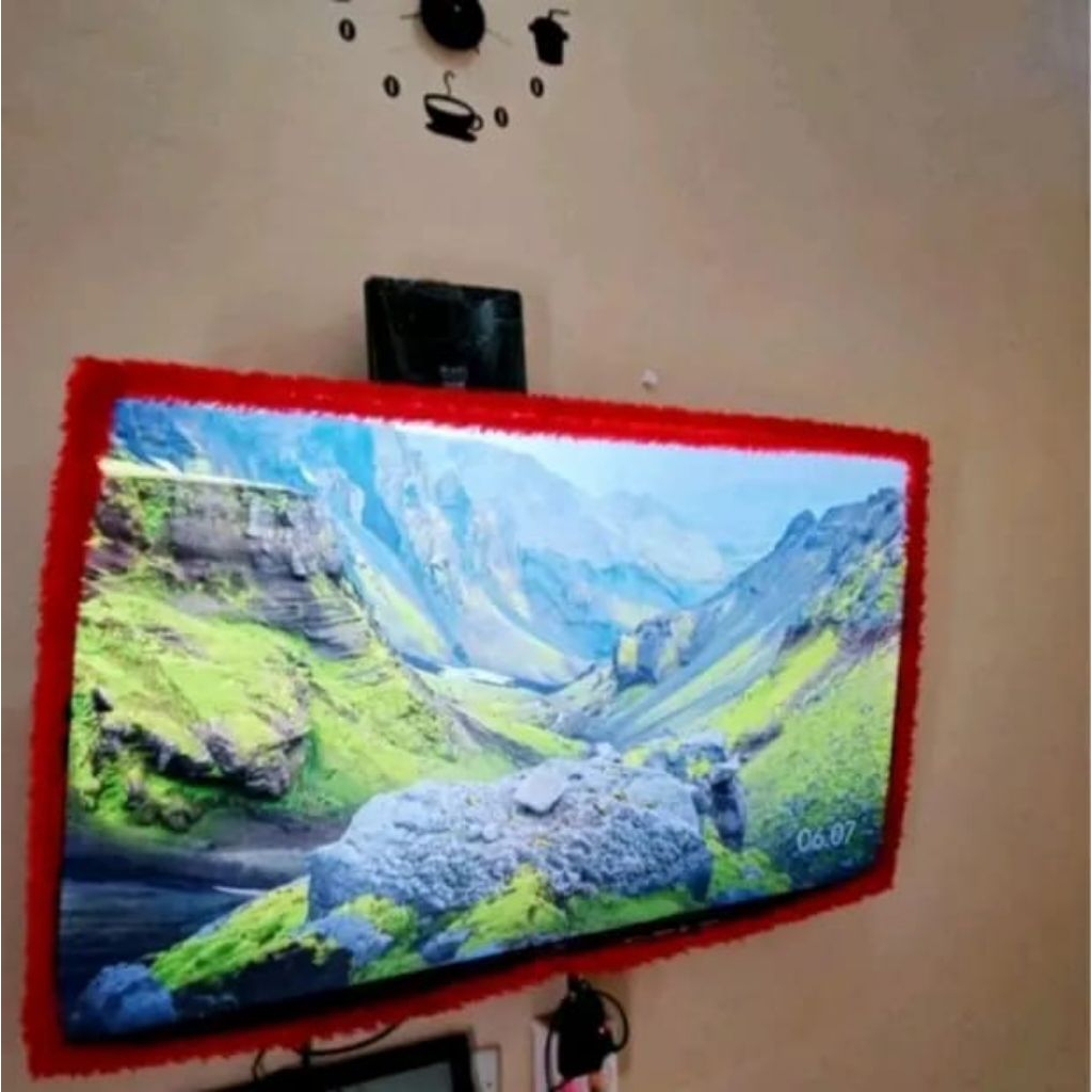 Bando jumbo polos bulu rasfur ukura tv LED 50 inchi sampai 60 inchi