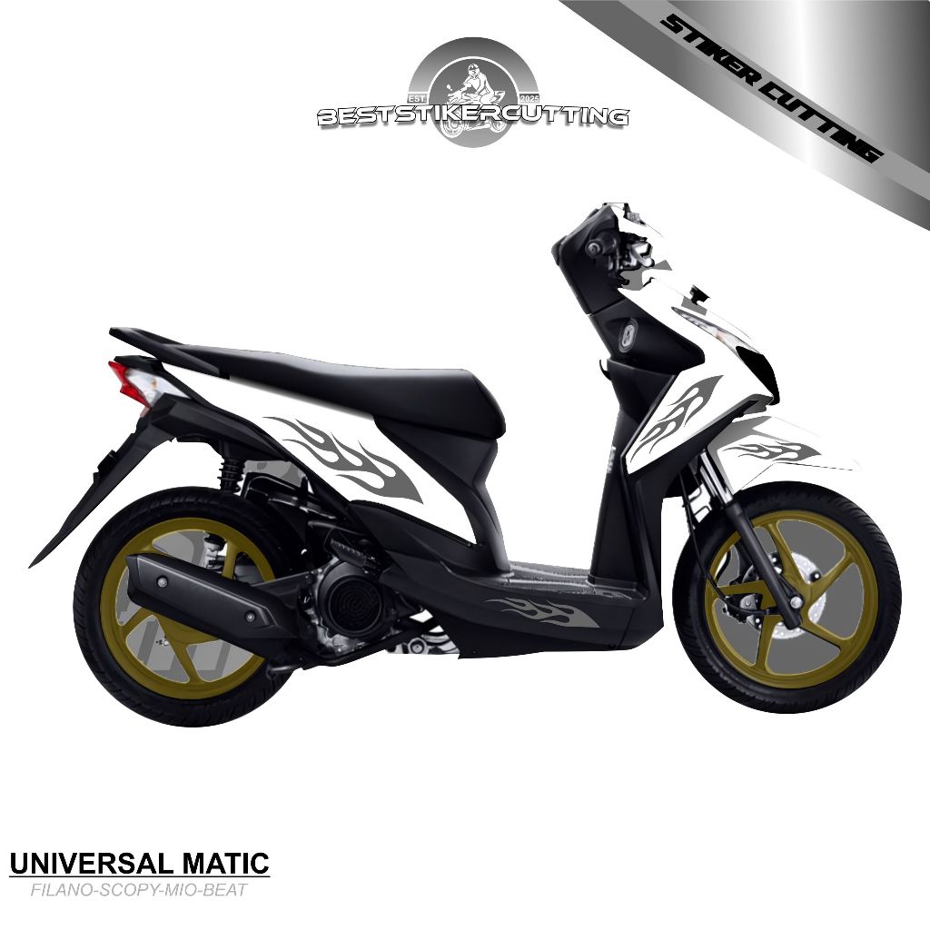 STICKER CUTTING UNIVERSAL MATIC MIF 01/STRIPING ALL MATIC SIMPEL/STIKER MOTOR/LOGO RR/SKOTLET/STOCK 