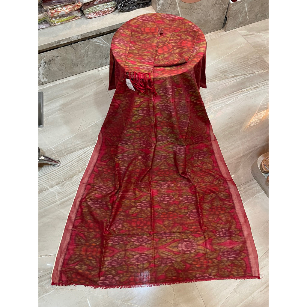 kamen endek sutra mastuli patra lemayung merah