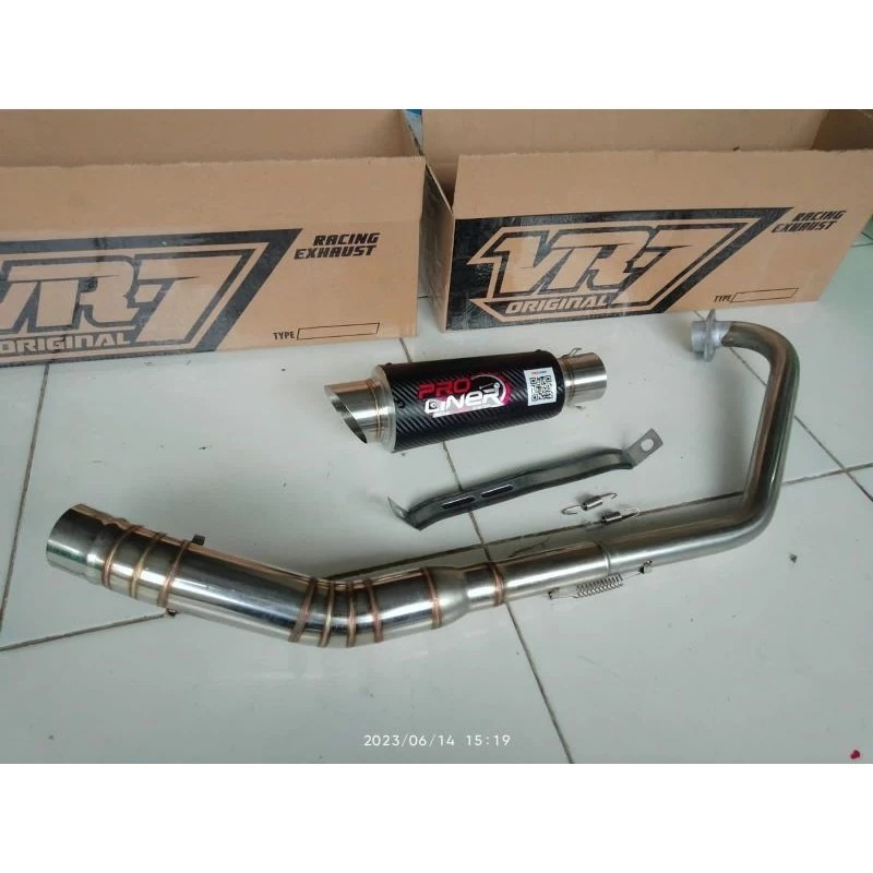 KNALPOT RC PROLINER KARBON VIXION R15V2/V3/V4 CBR CB150 SATRIA FU SONIC MX KING VERZA TIGER MEGAPRO