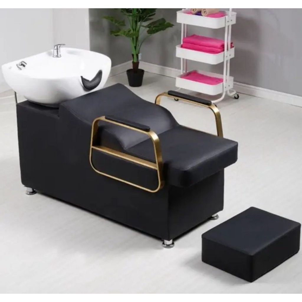 washback salon| kursi cuci rambut| kursi creambath - Hitam