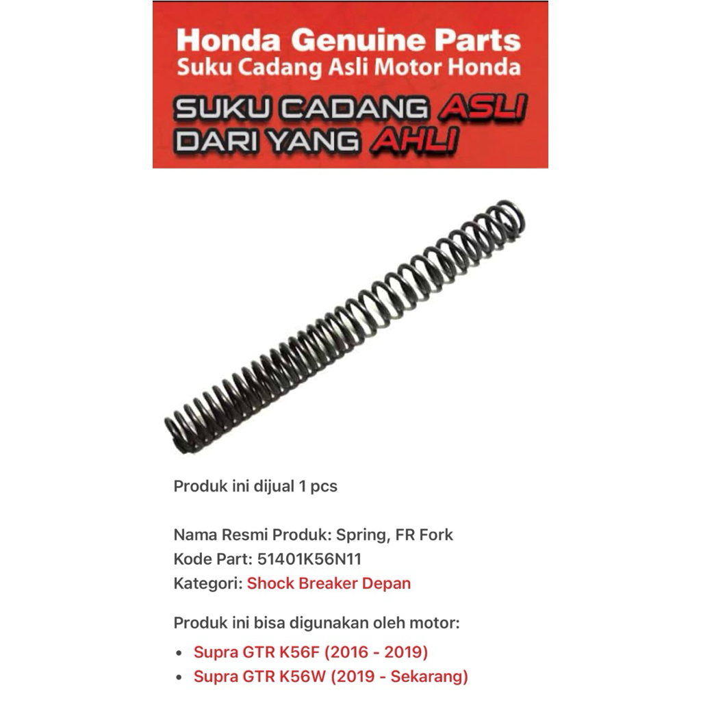 51401K56N11 Per Shock Depan Honda Supra GTR