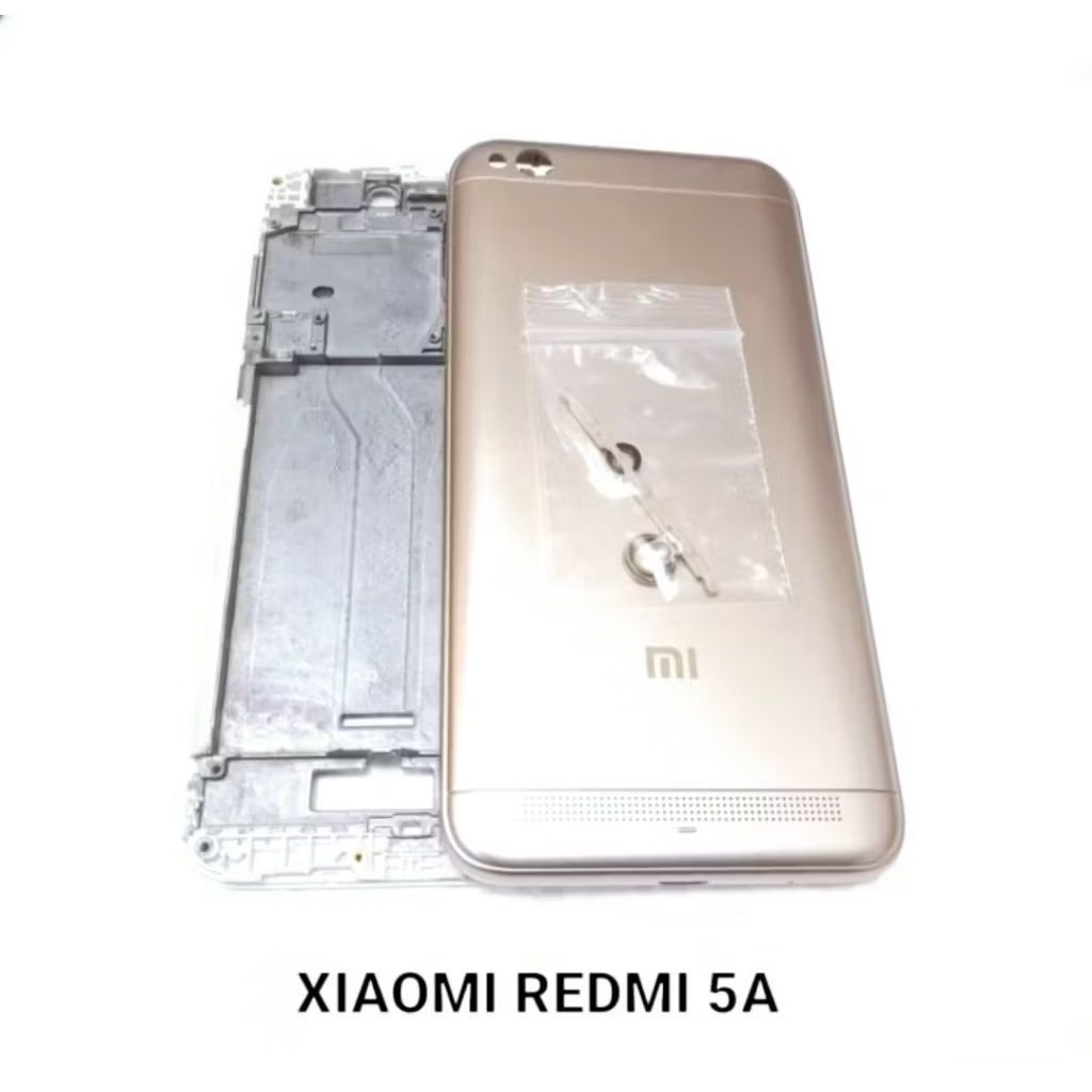 Kesing Housing Casing Full Set Xiaomi Redmi 5A 2 SIM BackDoor Tutup Belakang + Frame LCD 5A Fullset