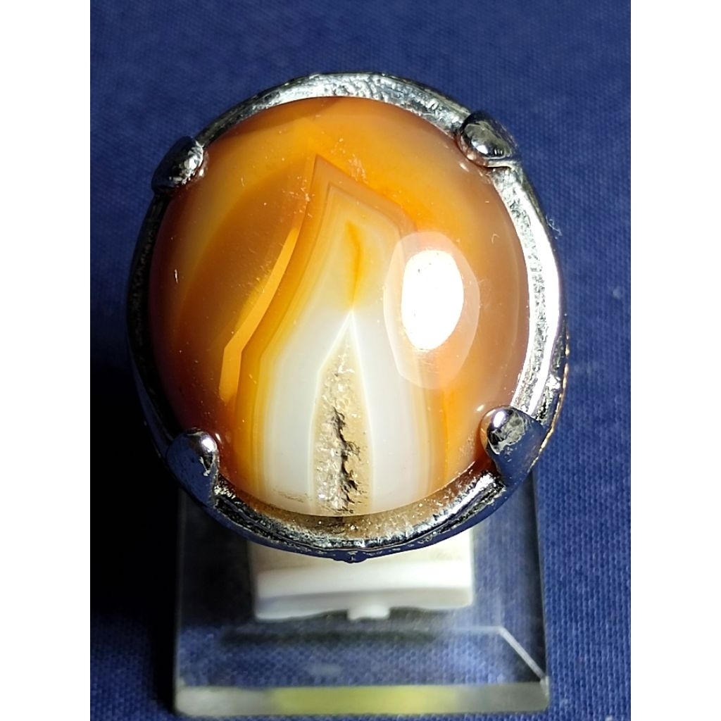 Natural Chalcedony, MYSTIC / Batu Anggur Motif, SAKRAL, Junder Combong