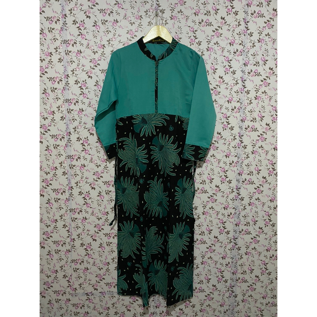 PRELOVED BY GEMBUL GAMIS WANITA DEWASA GAMIS REMAJA GAMIS ANAK BATIK WARNA HIJAU TOSCA