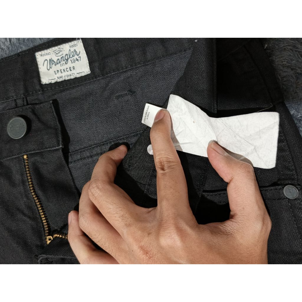 [SERBA99K] WRANGLER SPENCER BLACK JEANS C03P17 ORIGINAL AUTHENTIC