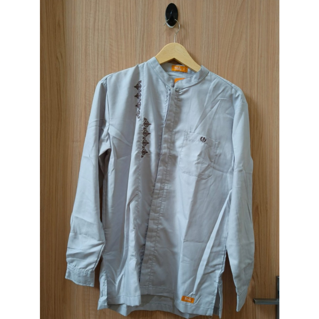 NIBRAS BAJU KOKO ANAK ABU-ABU SIZE S