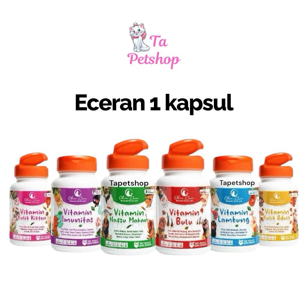 OLIVE CARE VITAMIN KUCING NAFSU MAKAN, JAMUR, LAMBUNG, IMMUNITAS, HAMIL & MENYUSUI