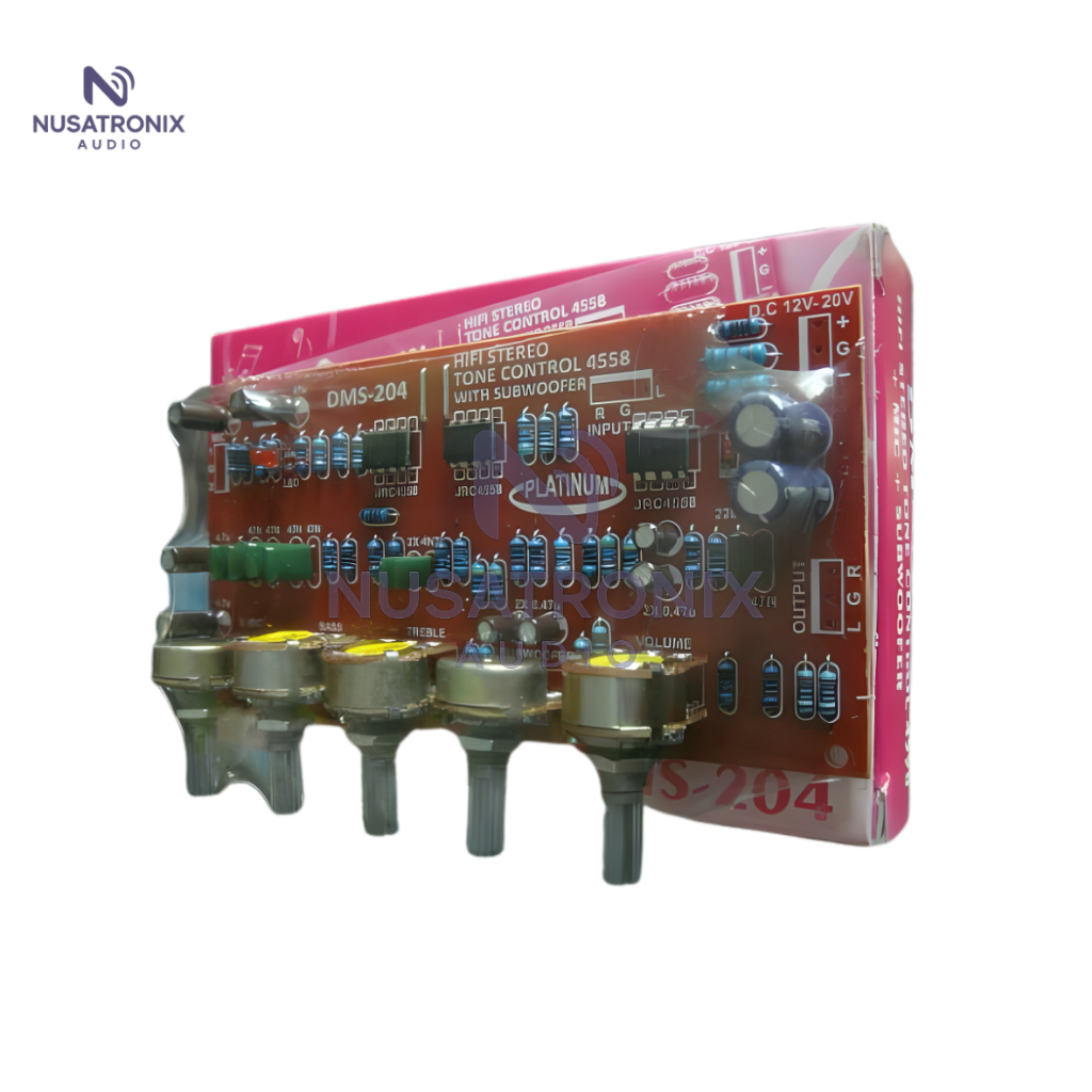 KIT TONE CONTROL STEREO + MIC SUBWOOFER DMS-204 PLATINUM