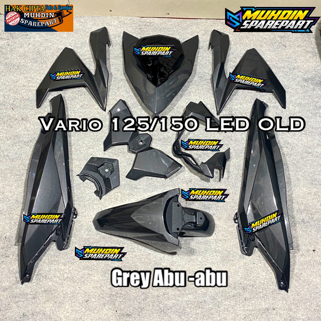 Full Body Halus Vario 125/150 Led Old 2015-2018 Warna Grey Abu abu