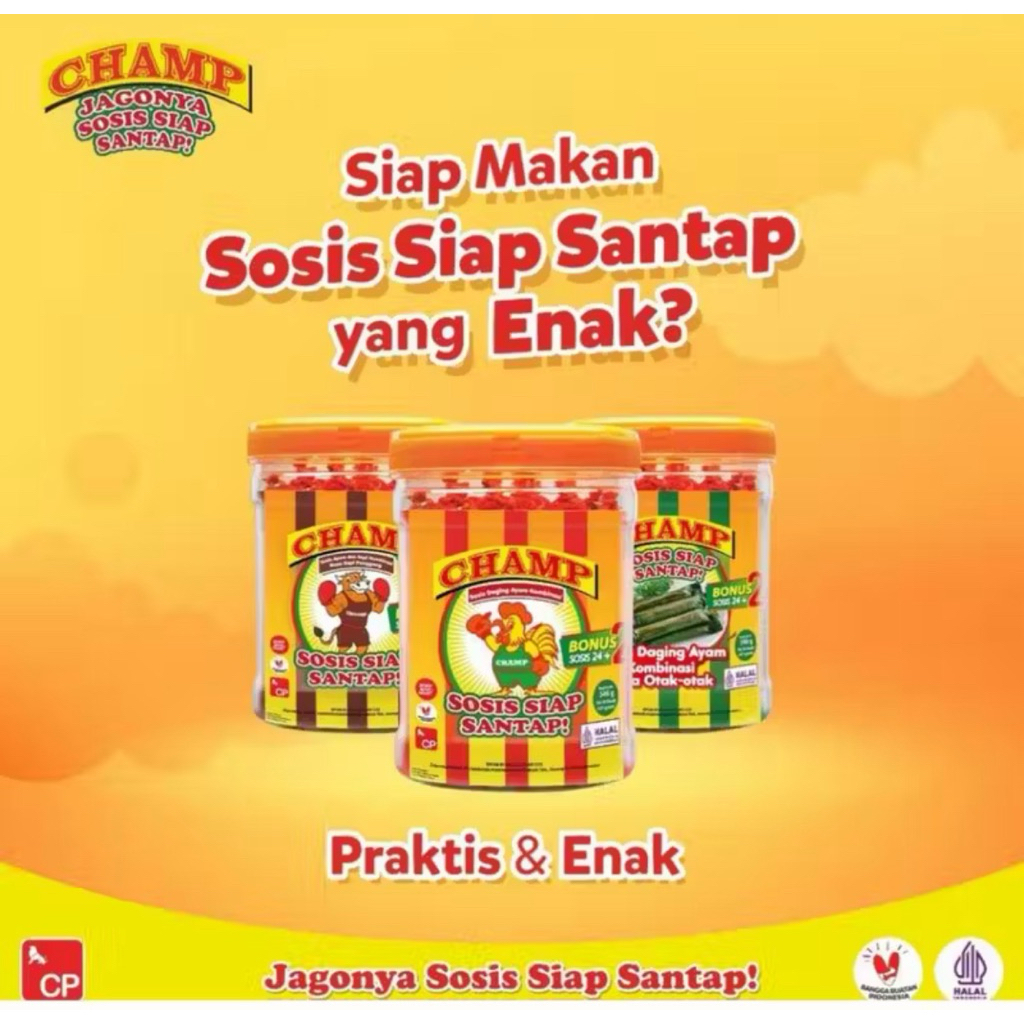 CHAMP Sosis Siap Santap Kemasan Toples