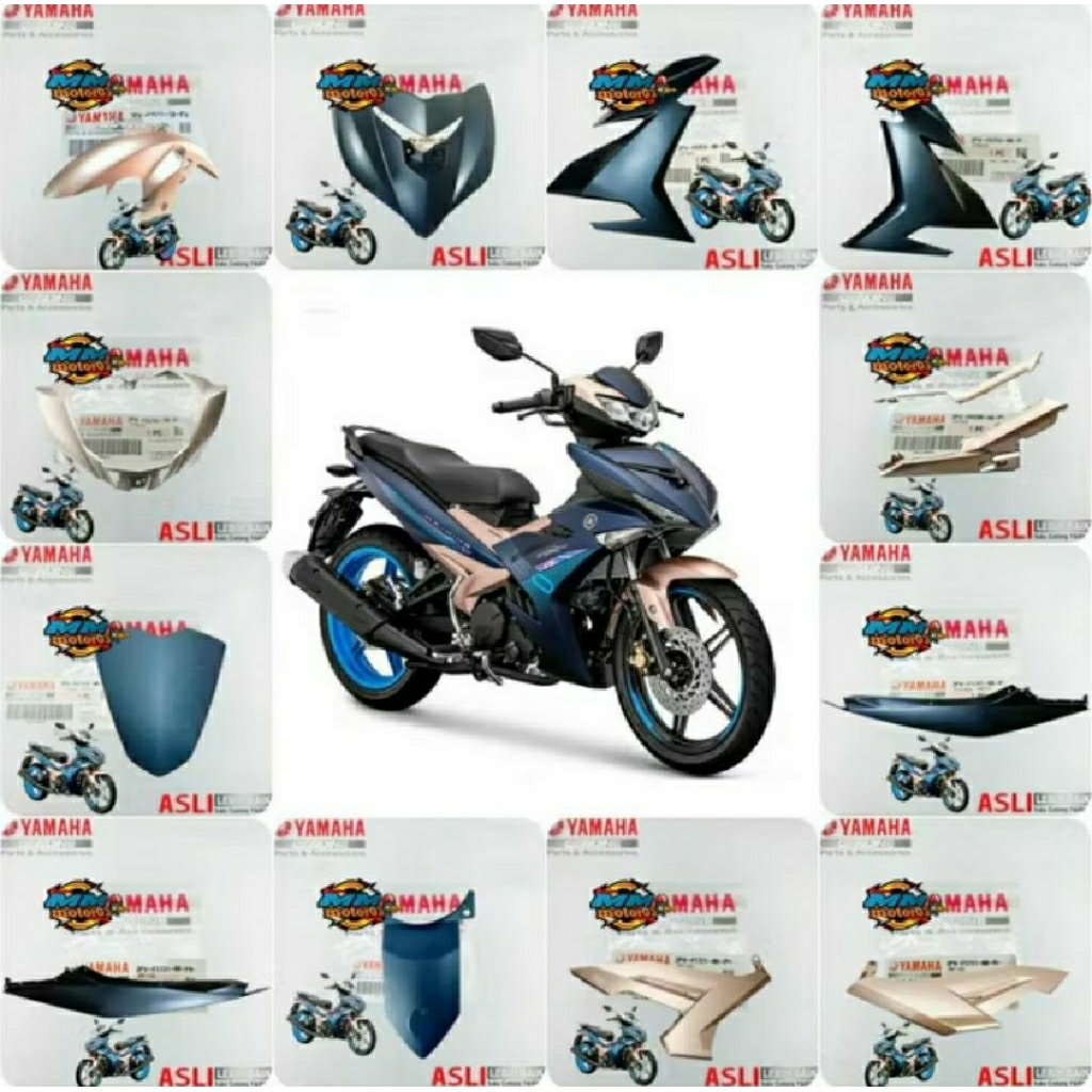 FULL SET BODY HALUS MX KING 150 V2 BIRU DOFF ORIGINAL YGP GENUINE PARTS