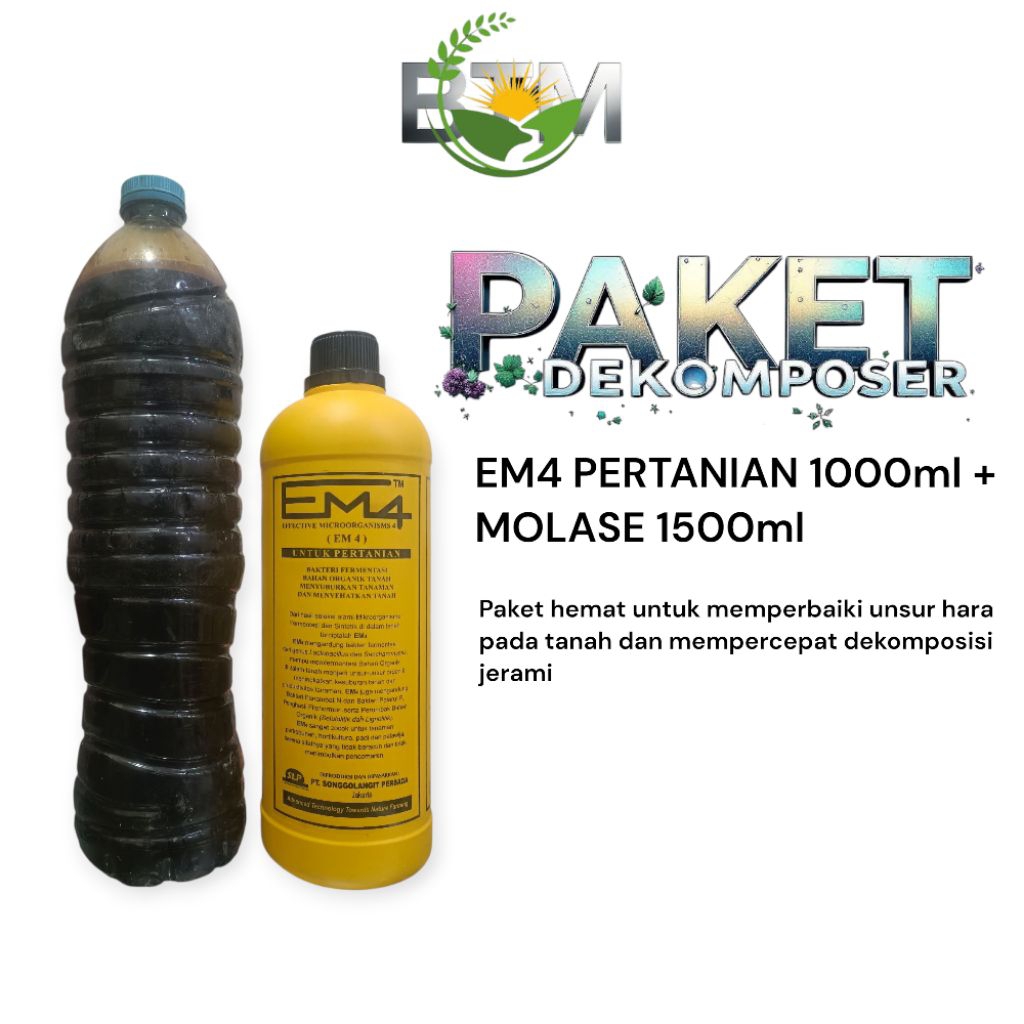 PAKET EM4 PERTANIAN 1 LITER DAN MOLASE