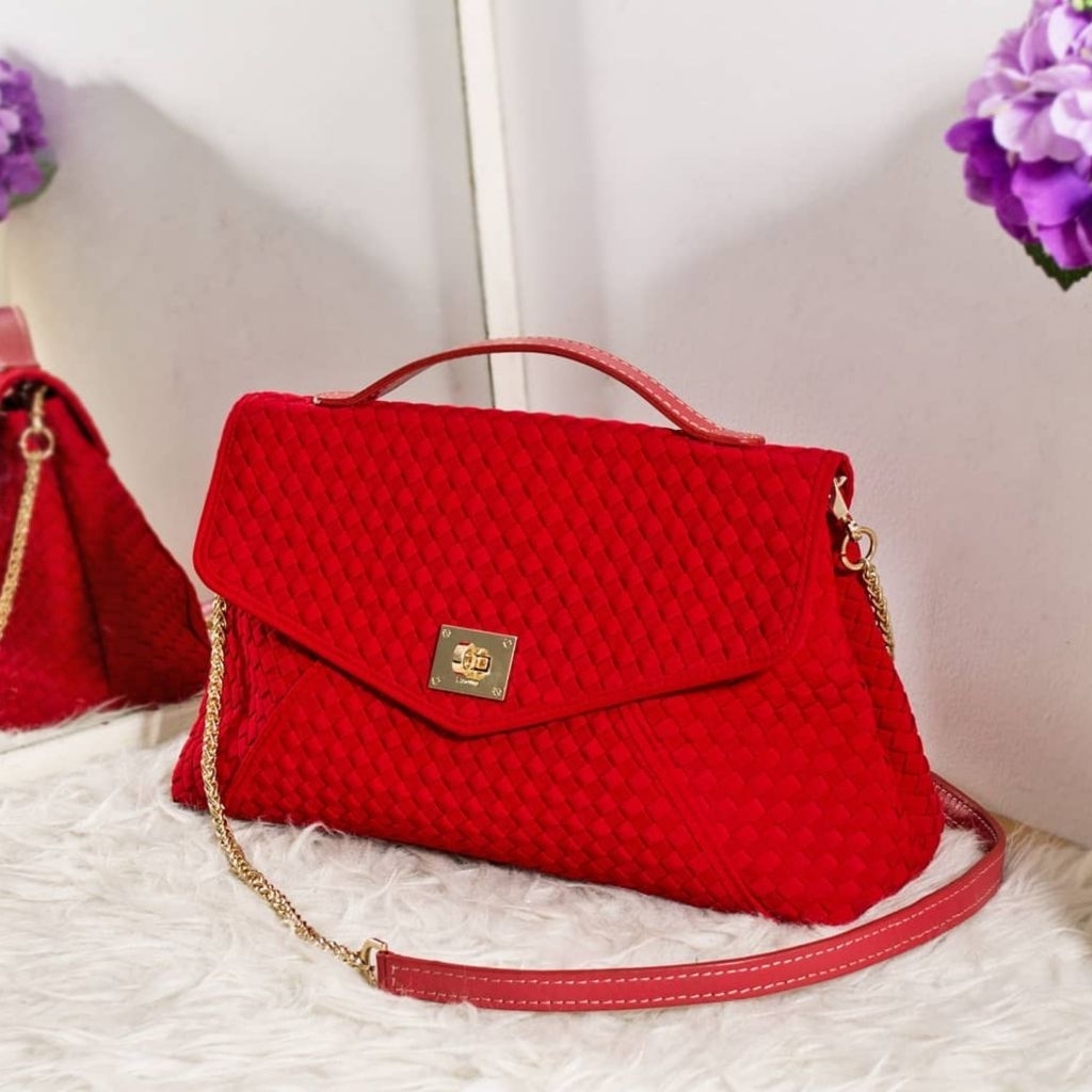 Linette evelyn | tas selempang anyam| tophandle bag