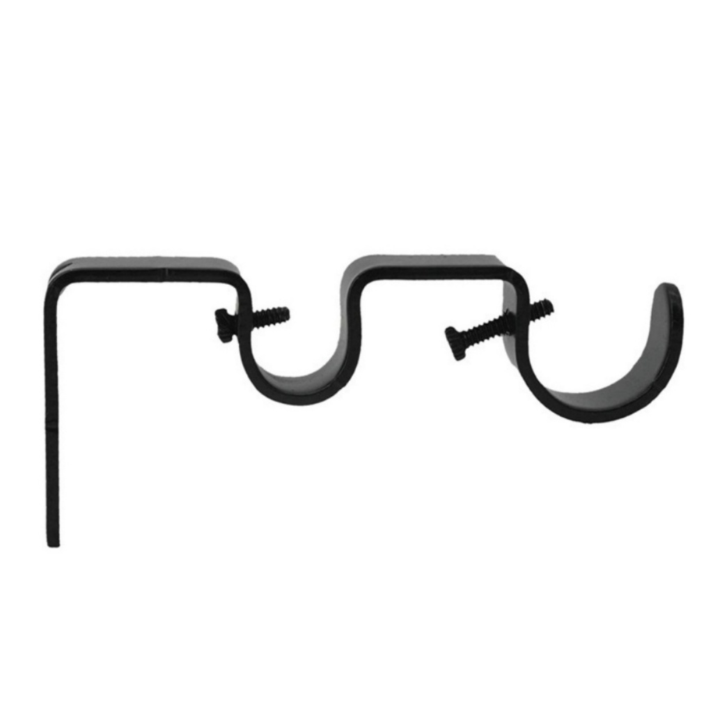 3Pcs Bracket Penyangga Tiang Gorden Bracket Tiang Gorden Double Pipa Stan Gorden Double Tiang Kaki
