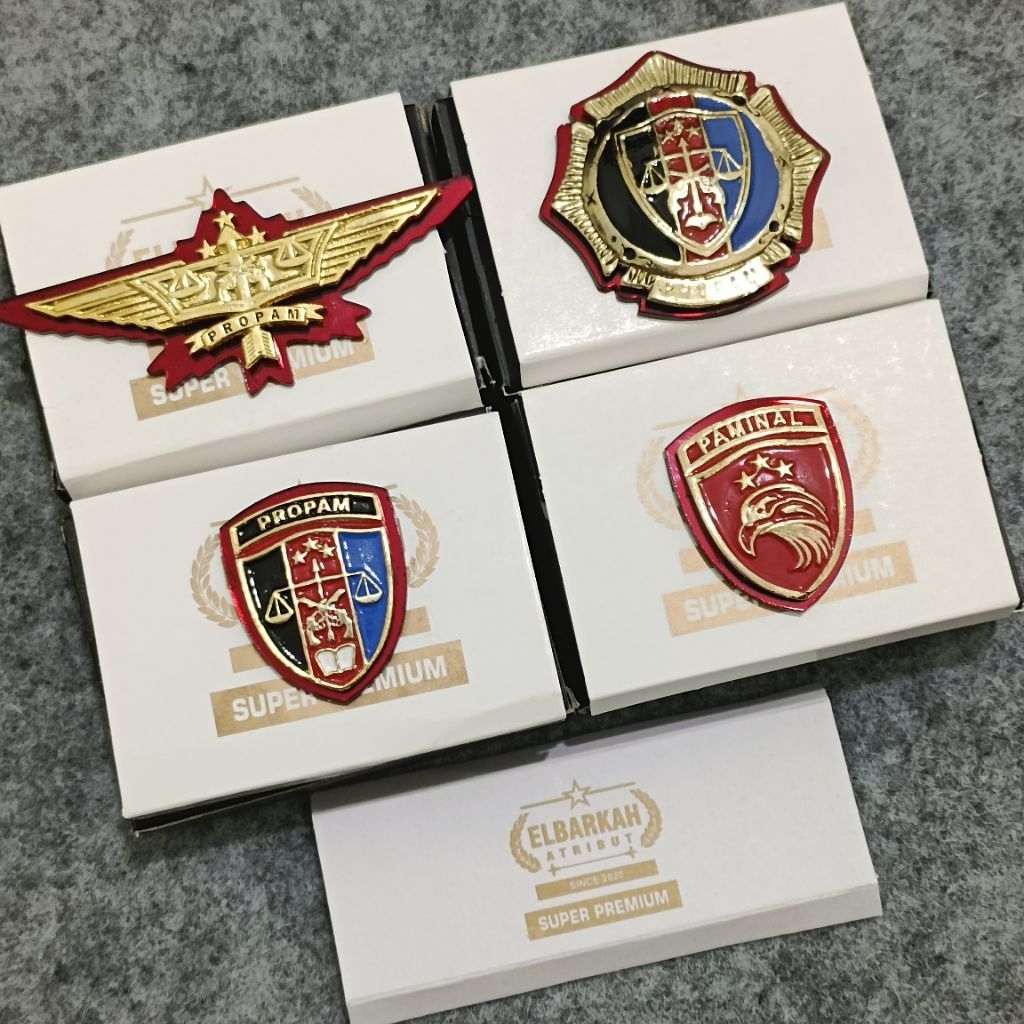 Atribut Propam Polri Pin Paminal, Wing Penyidik Propam, Pin Propam, Pin Roda Propam