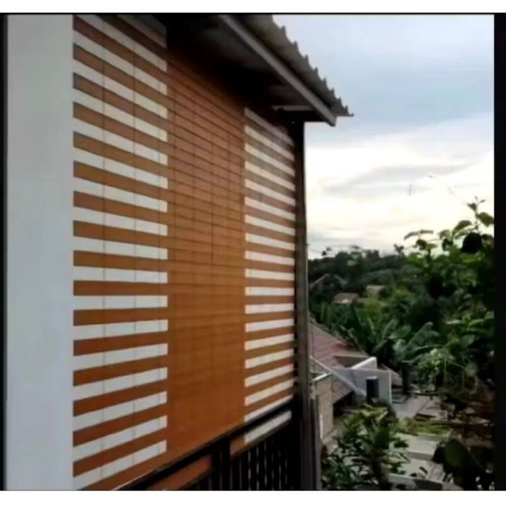 Tirai kerai kere kerey kerai outdor PVC estetik ukuran bisa custom