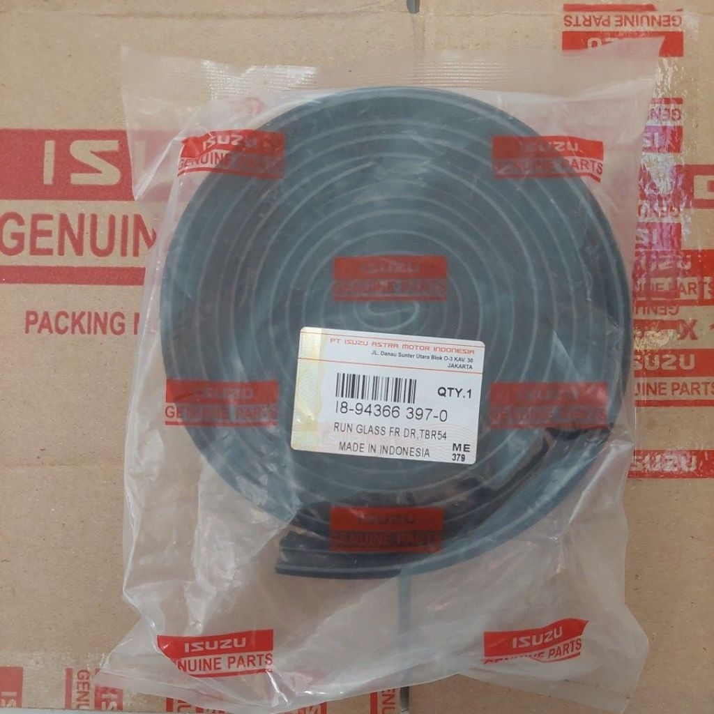 KARET RUN GLASS REL KACA PINTU DEPAN PANTHER KOTAK I8-94366 397-0 (ORIGINAL ISUZU)