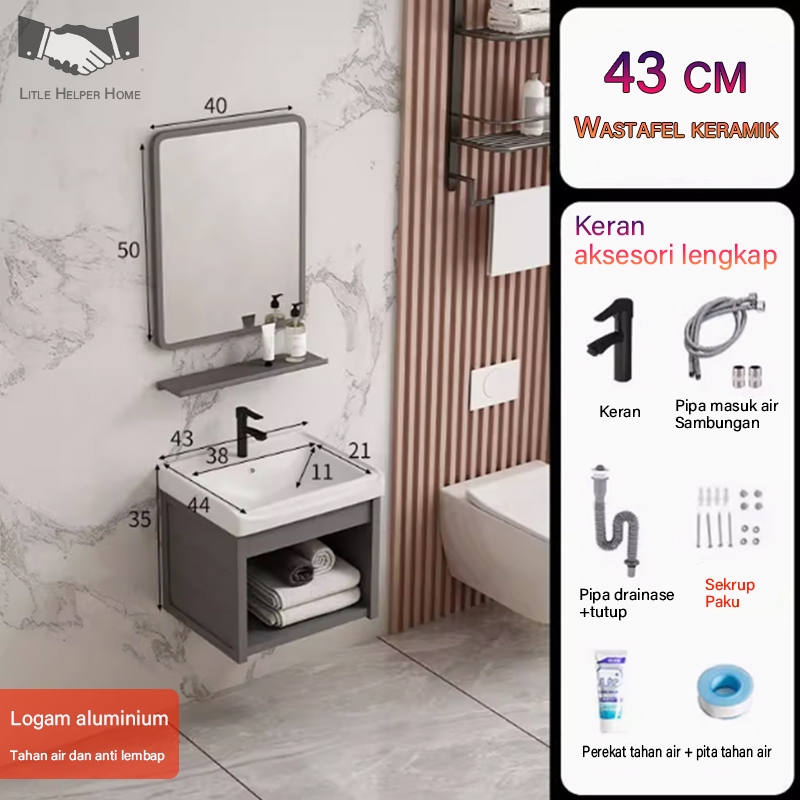 wastafel kamar mandi kecil 43cm/50 cm wastafel dinding washtafel kamar mandi set wastafel cuci tanga