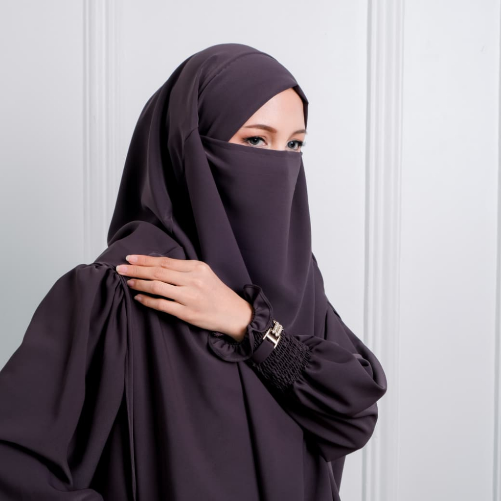 HEEDAYA ALEEYA - SET ABAYA FRENCH KHIMAR SYAR'I PREMIUM ANTI UV BUSUI FRIENDLY GAMIS HAJI UMRAH