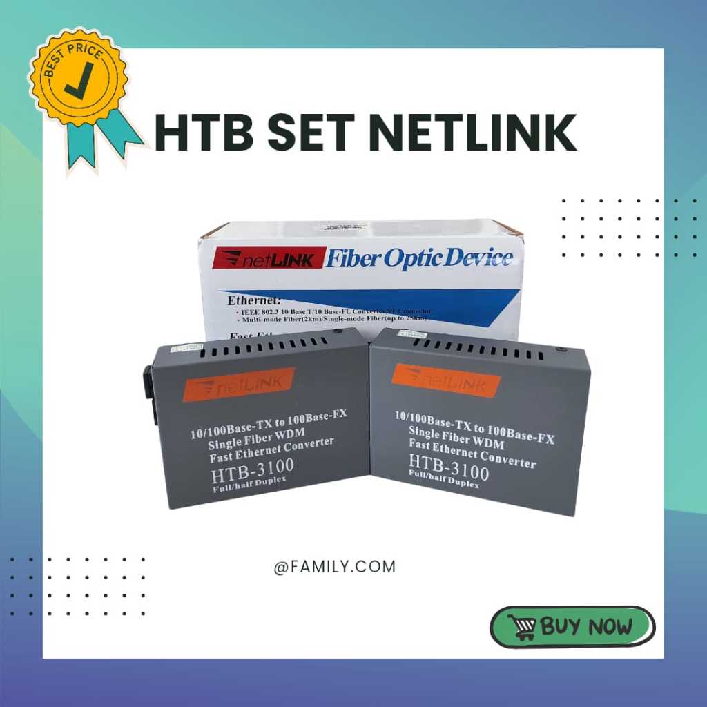 Netlink Fiber Optic Device HTB-3100 Sepasang A & B