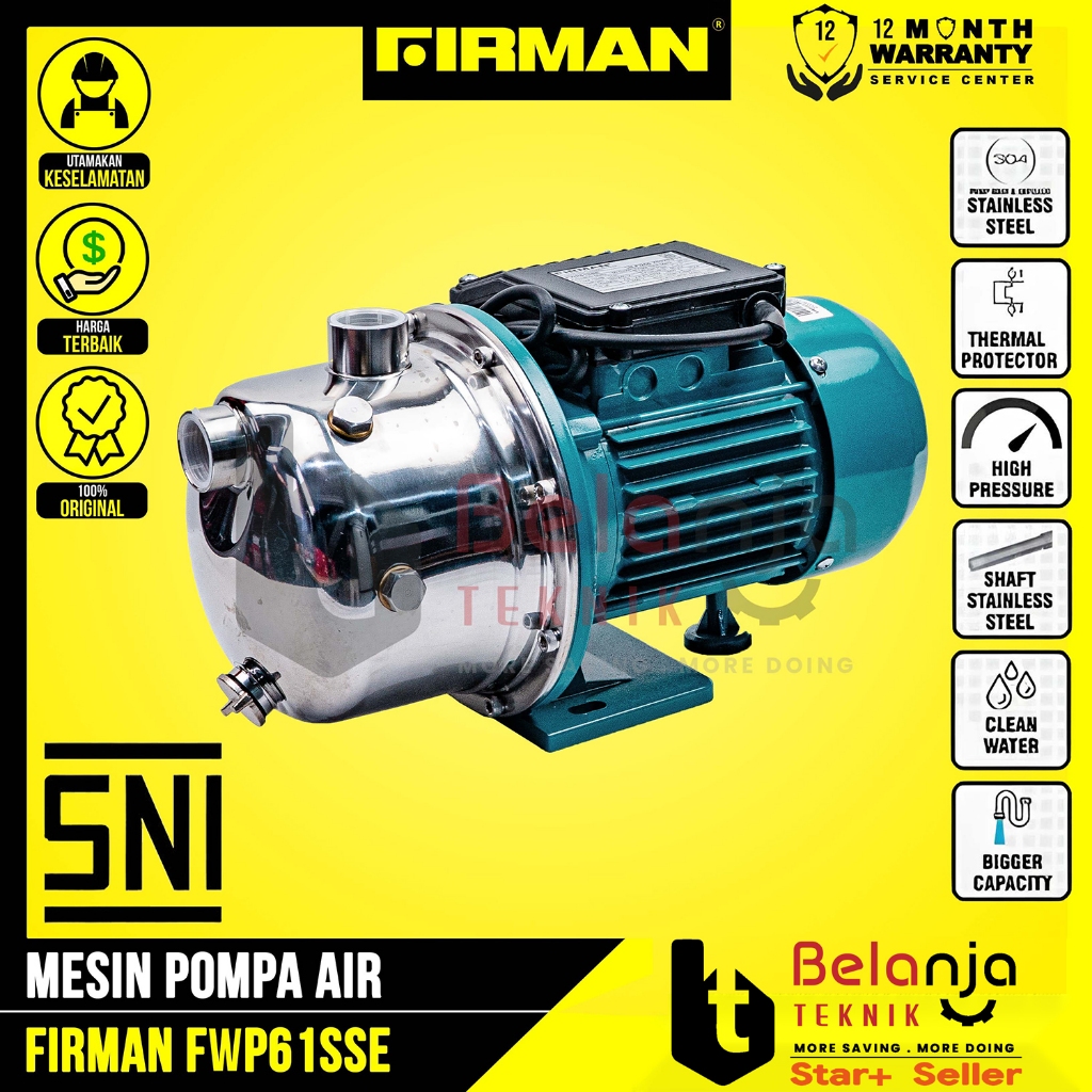 Firman FWP61SSE Pompa Stainless Steel Depot Air Minum FWP 61 SSE FWP61