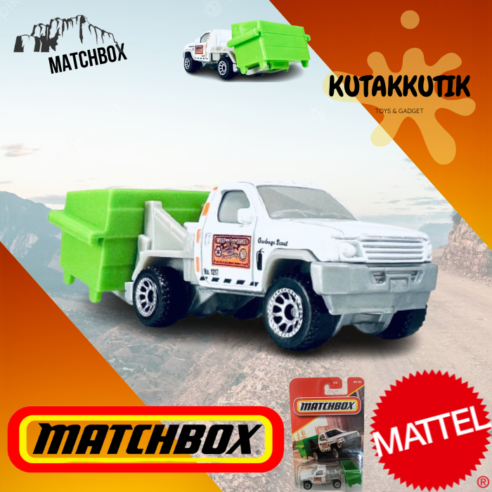 Matchbox Mobil Truk Sampah MBX Garbage Scout Putih Gold Wing