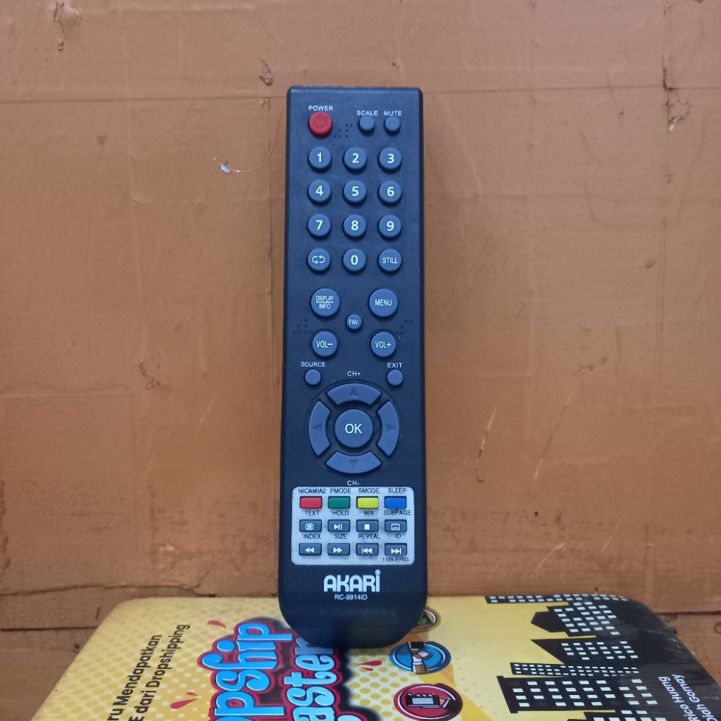 REMOTE TV AKARI SERI RC-9914ID ORIGINAL