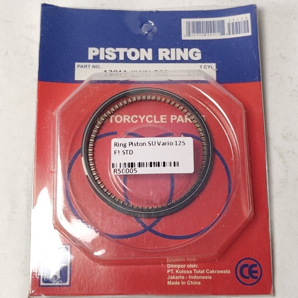 Ring piston ring seher Vario 125 fi / Vario Techno 125 Fi Standard STD 50 100 Serba Utama