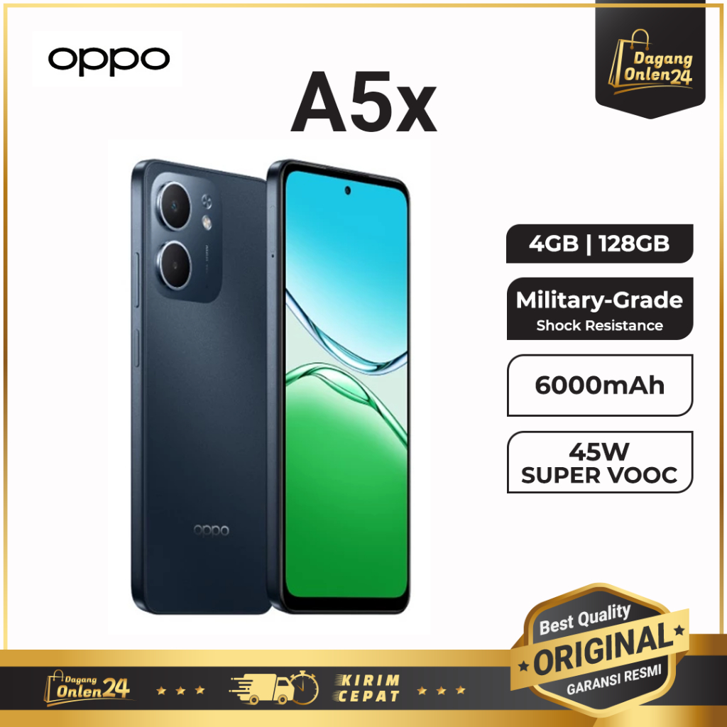 Oppo A5x 4GB/128GB Tahan Banting HP 1 Jutaan HP Murah Original 100% Handphone Android Murah