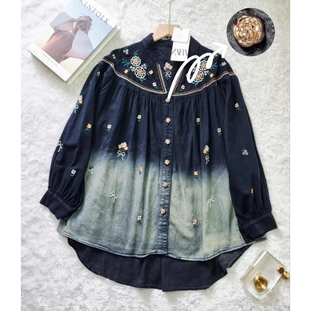Kemeja Jeans Gradasi