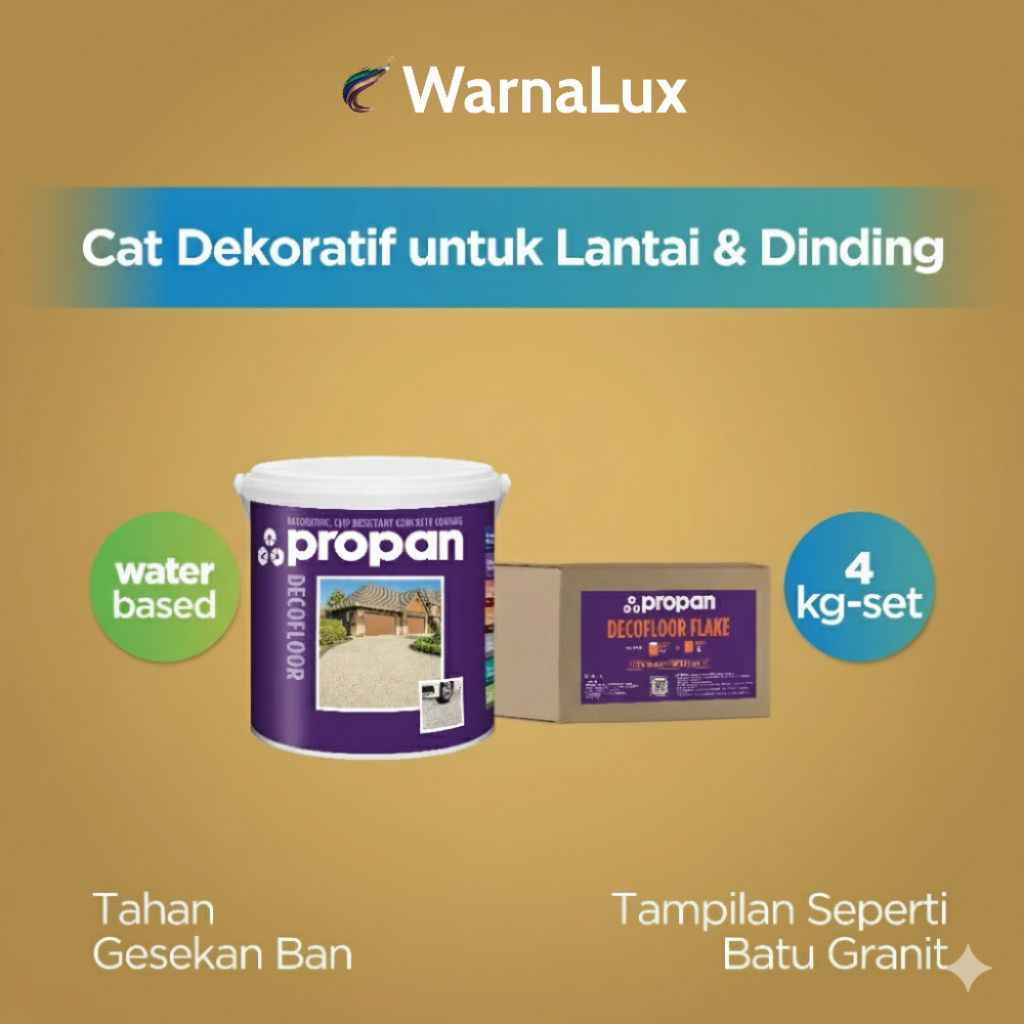 PROPAN DECOFLOOR CAT DEKORATIF UNTUK LANTAI DAN DINDING GARASI CARPORT