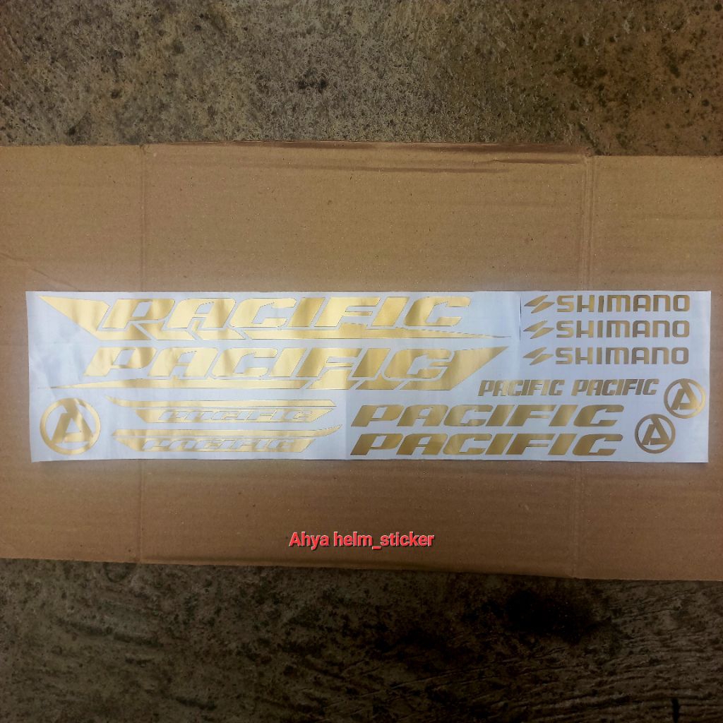 Sticker sepeda PACIFIC cutting STIKER SEPEDA PACIFIC CUTTING