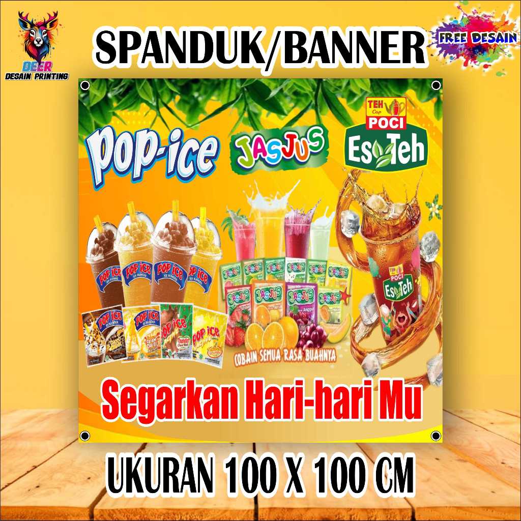 Cetak Spanduk Banner MINUMAN SEGAR free Desain