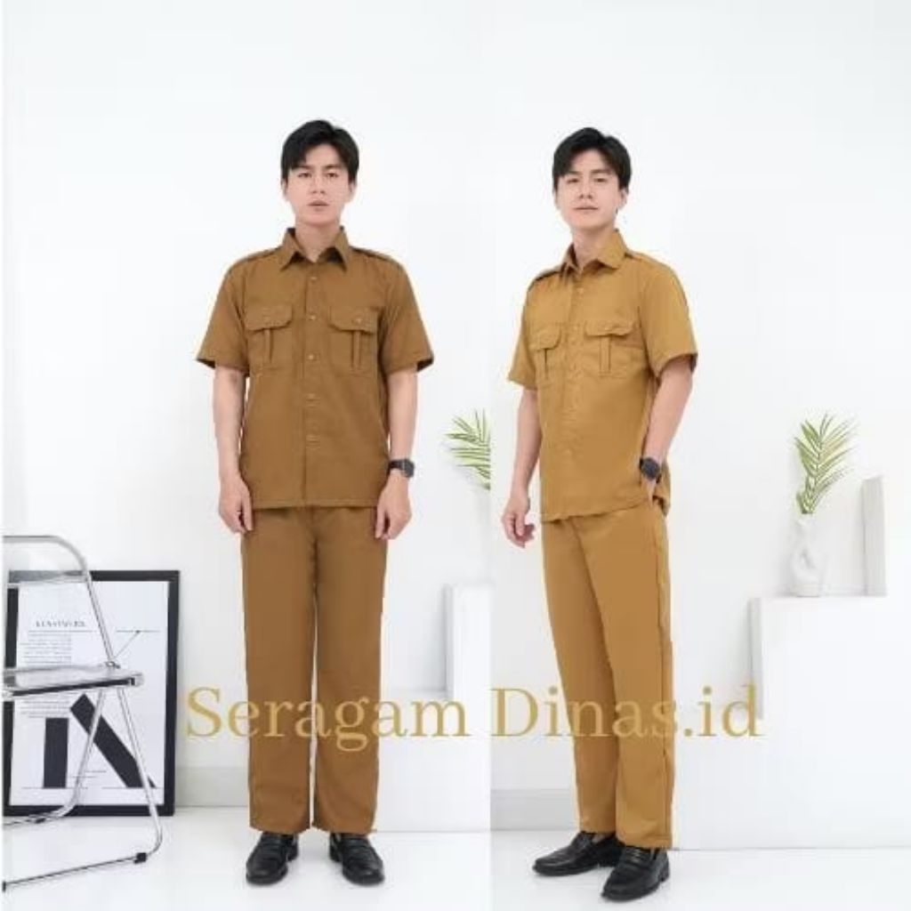 Seragam PNS Pemda Pria Baju PDH Pegawai Negeri Seragam ASN Baju Guru PNS Pemda Bahan jaguard Bahan T
