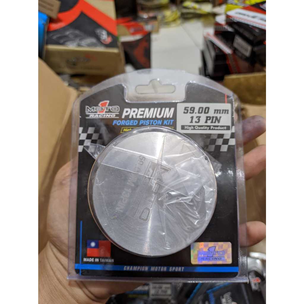 PISTON MOTO1 MOTO 1 FORGING FORGED 59 MM PIN PEN 13 JUPITER VEGA R LAMA SUPRA MIO J DOUBLE RING ORIG
