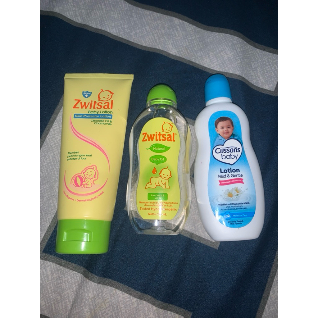 ZWITSAL BABY LOTION / ZWITSAL BABY OIL / CUSSONS BABY LOTION BIRU